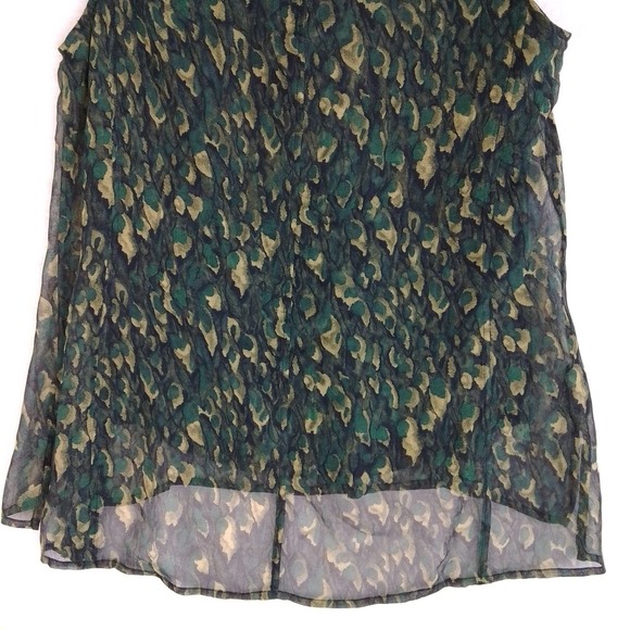 Donna Karan Silk Sleeveless Blouse Size Small in Camouflage - Picture 4 of 10